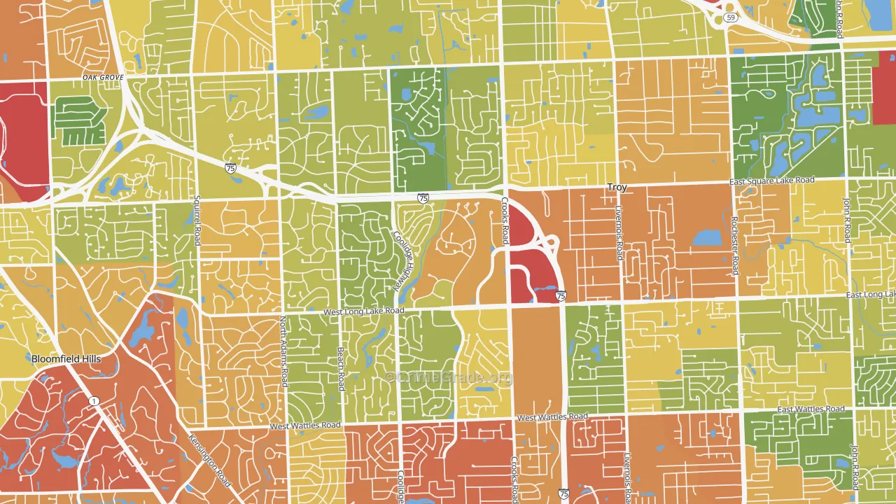 48098, MI Map of Drug-Related Crime Rates