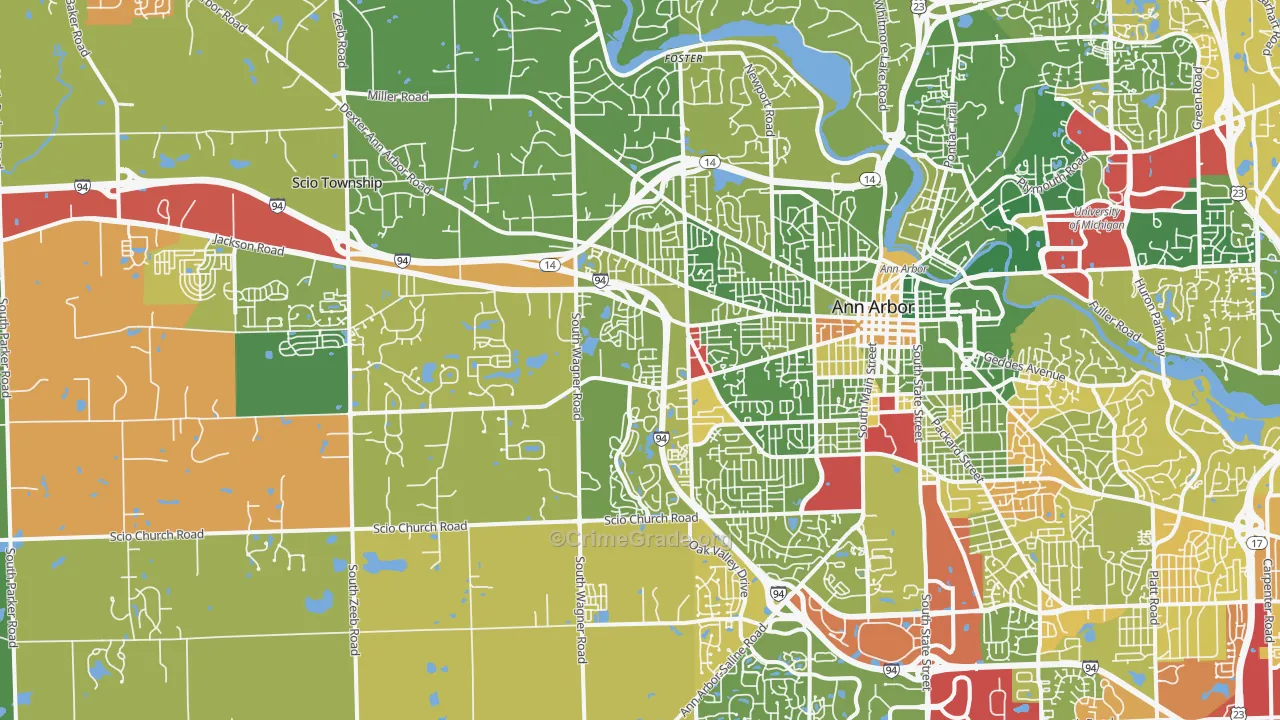 48103, MI Map of Drug-Related Crime Rates