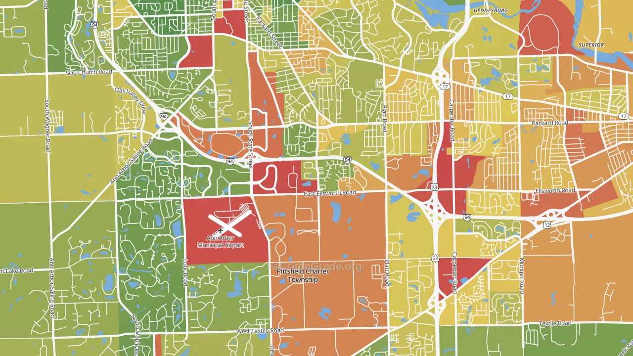 48108, MI Map of Drug-Related Crime Rates