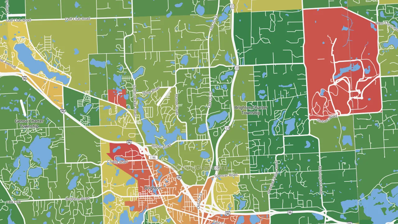 48114, MI Map of Drug-Related Crime Rates