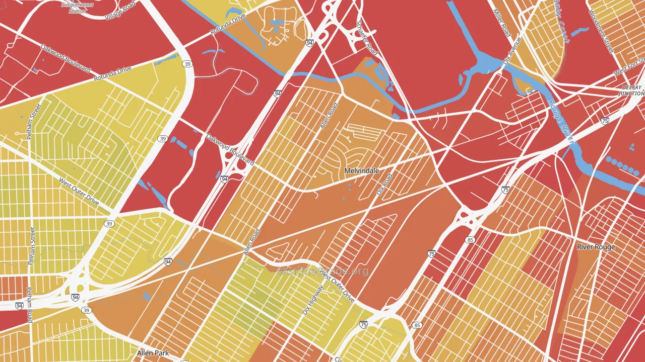 48122, MI Map of Drug-Related Crime Rates