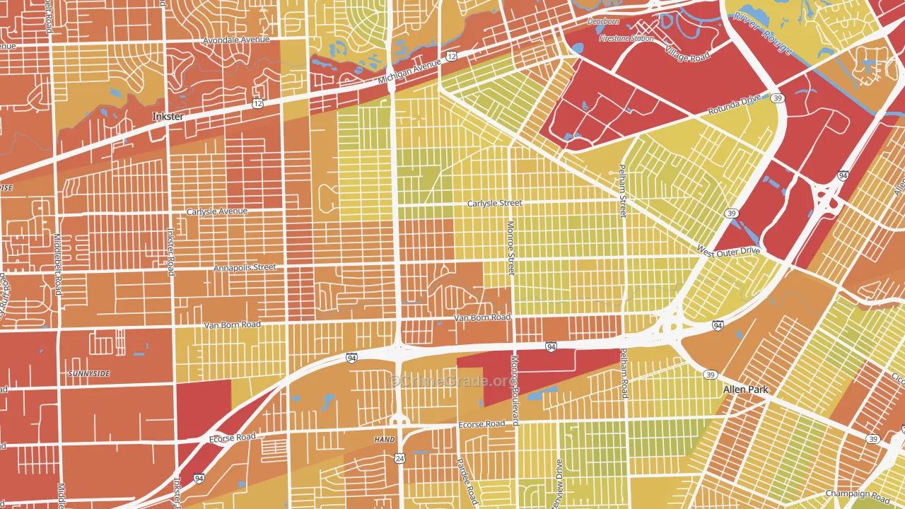 48125, MI Map of Drug-Related Crime Rates