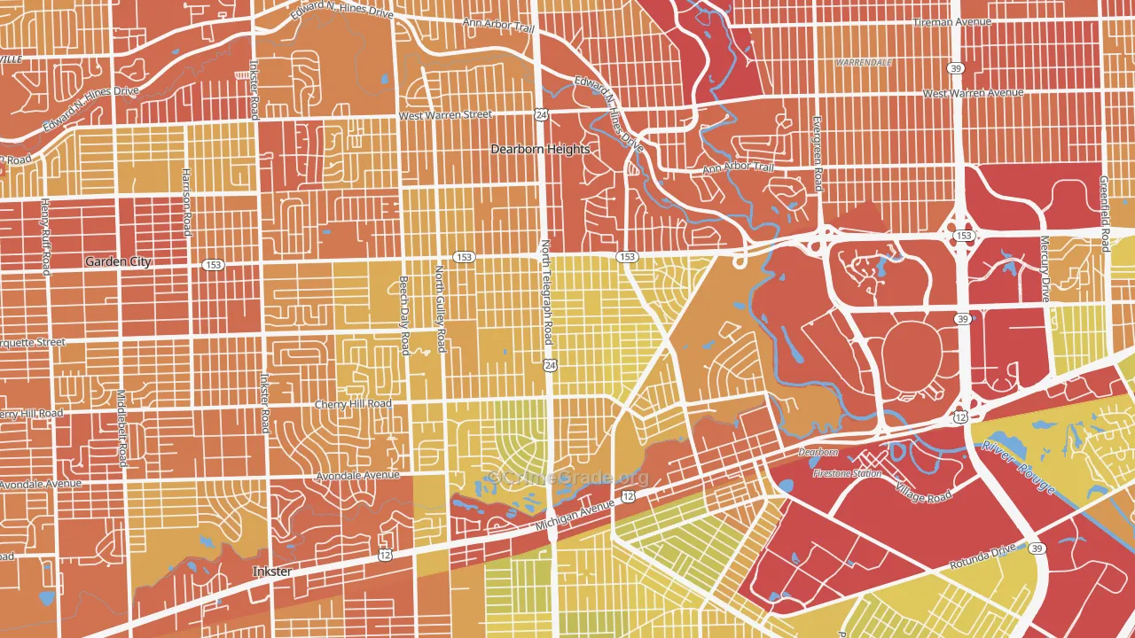 48128, MI Map of Drug-Related Crime Rates