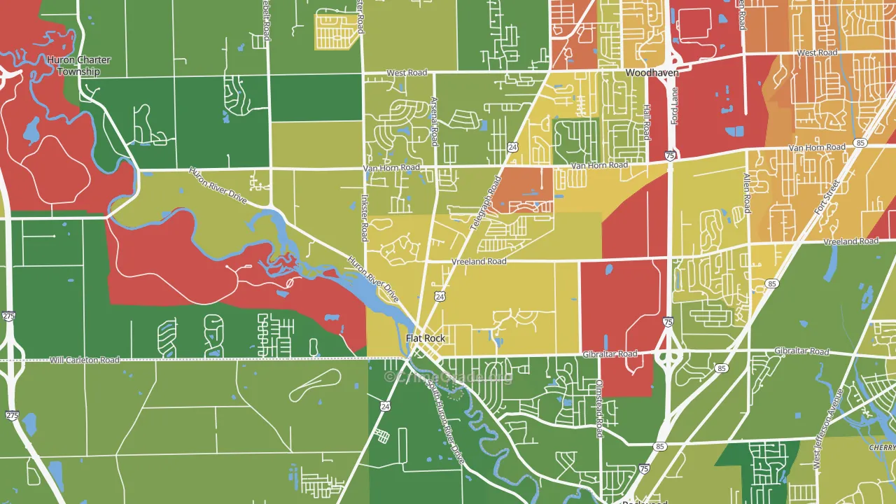 48134, MI Map of Drug-Related Crime Rates