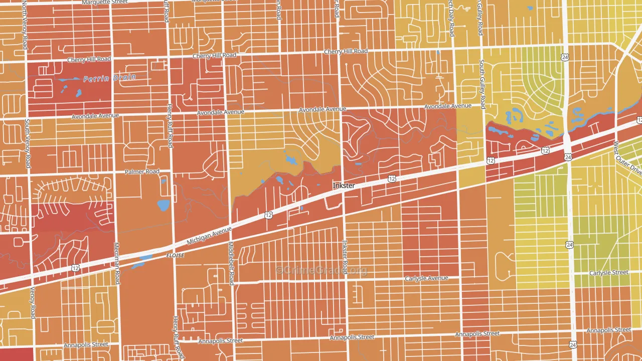 48141, MI Map of Drug-Related Crime Rates