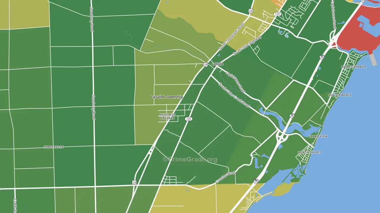 48145, MI Map of Drug-Related Crime Rates