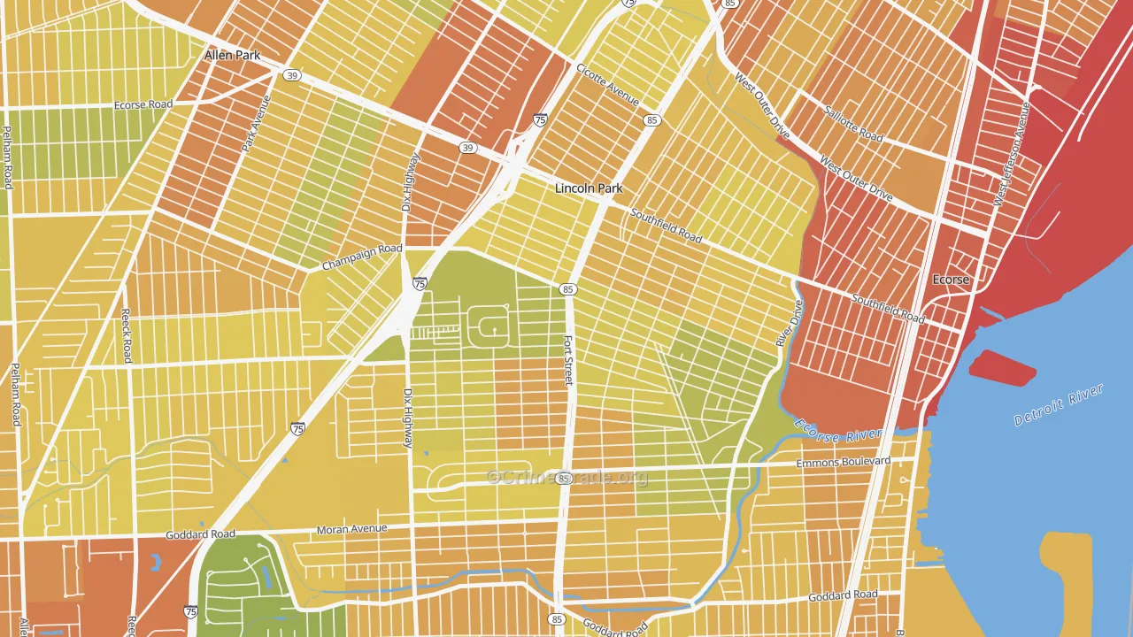 48146, MI Map of Drug-Related Crime Rates
