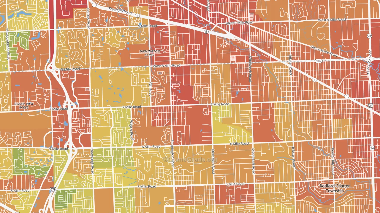 48152, MI Map of Drug-Related Crime Rates