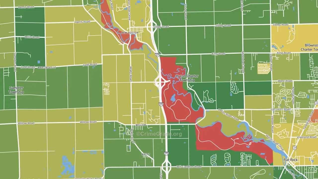 48164, MI Map of Drug-Related Crime Rates