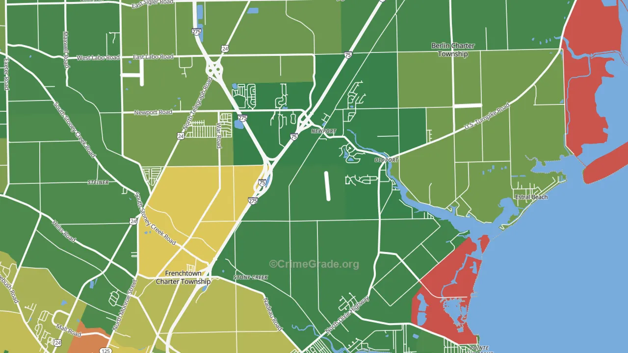 48166, MI Map of Drug-Related Crime Rates