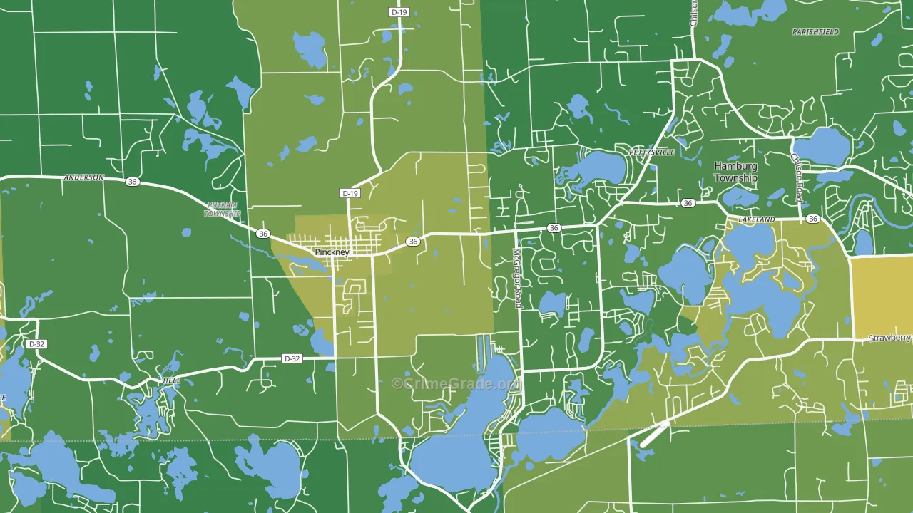 48169, MI Map of Drug-Related Crime Rates