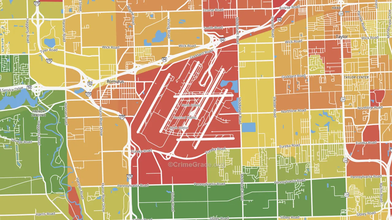 48174, MI Map of Drug-Related Crime Rates