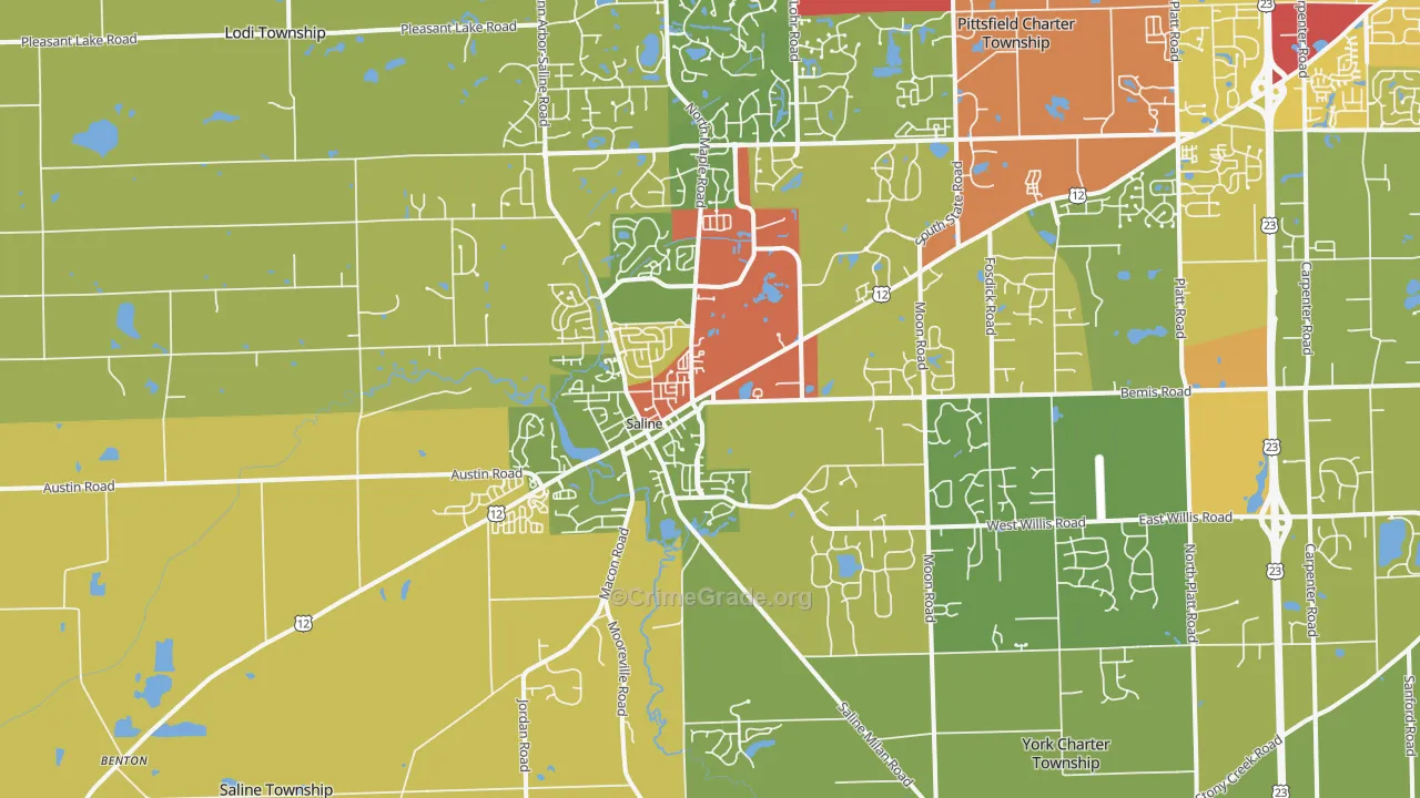 48176, MI Map of Drug-Related Crime Rates