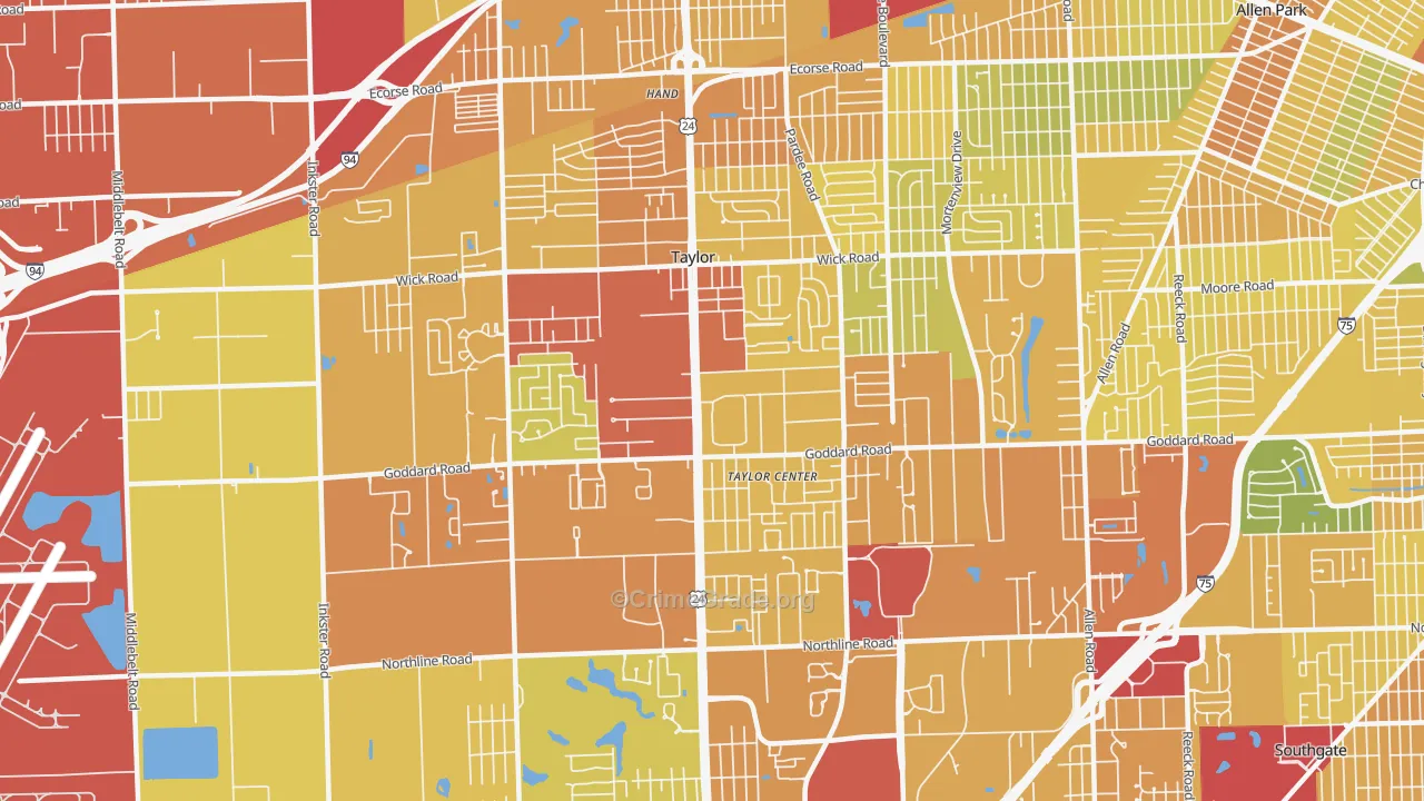 48180, MI Map of Drug-Related Crime Rates