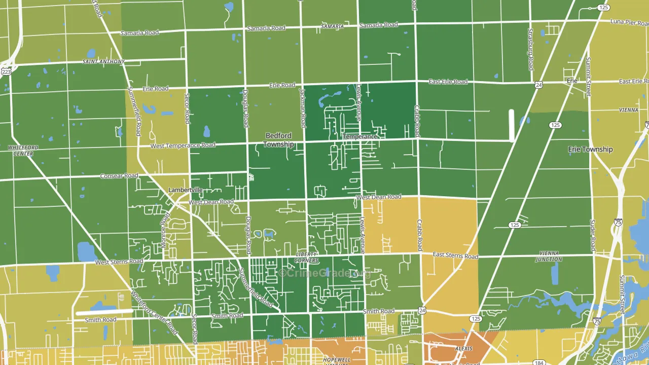 48182, MI Map of Drug-Related Crime Rates