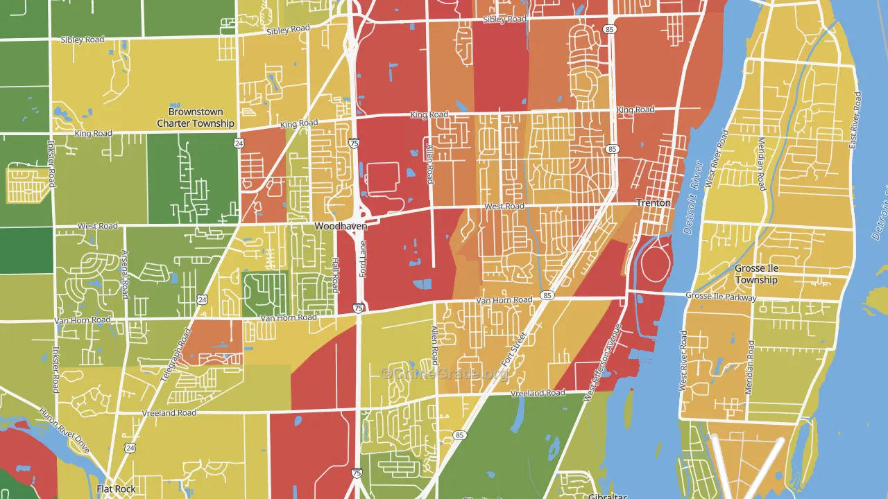 48183, MI Map of Drug-Related Crime Rates
