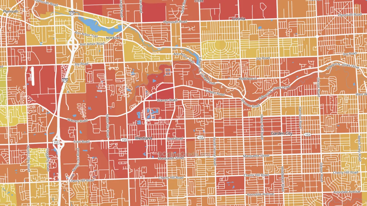 48185, MI Map of Drug-Related Crime Rates