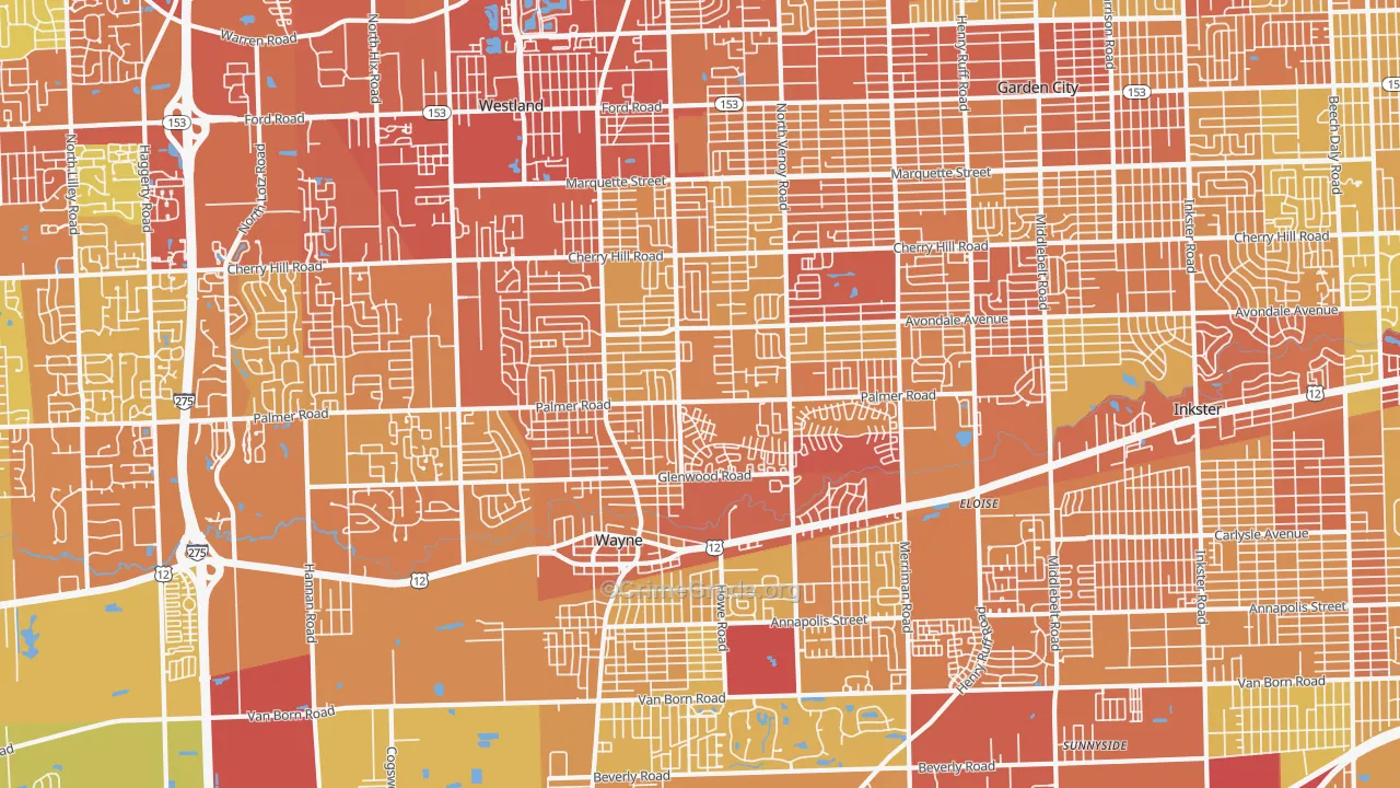 48186, MI Map of Drug-Related Crime Rates