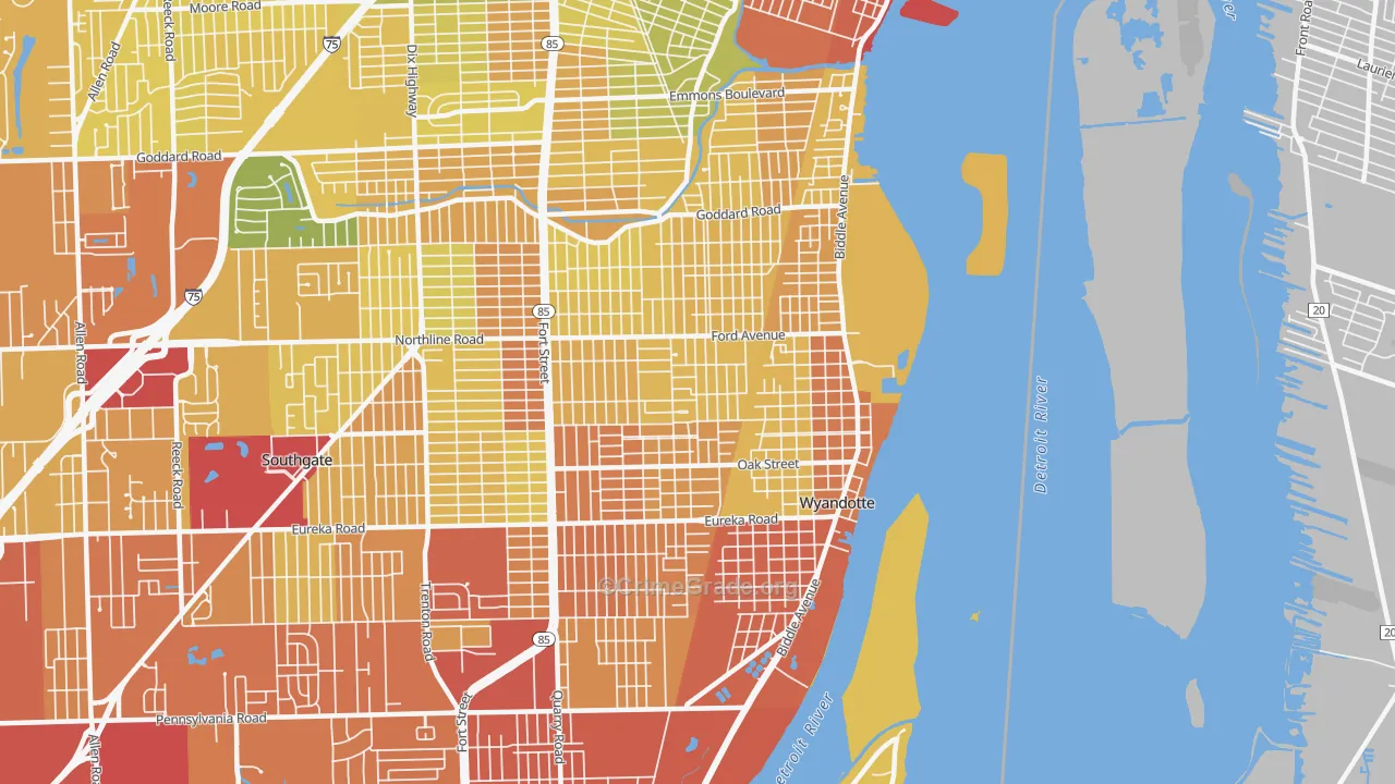 48192, MI Map of Drug-Related Crime Rates
