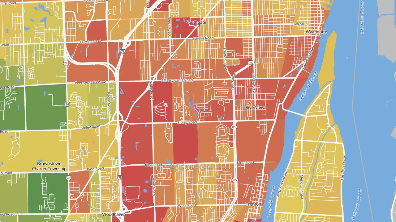 48193, MI Map of Drug-Related Crime Rates