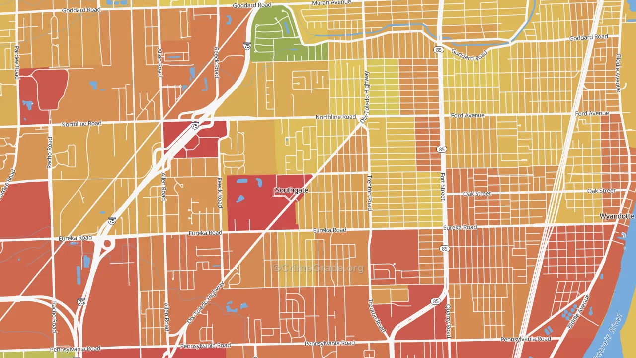48195, MI Map of Drug-Related Crime Rates
