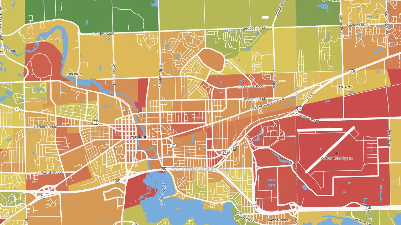 48198, MI Map of Drug-Related Crime Rates