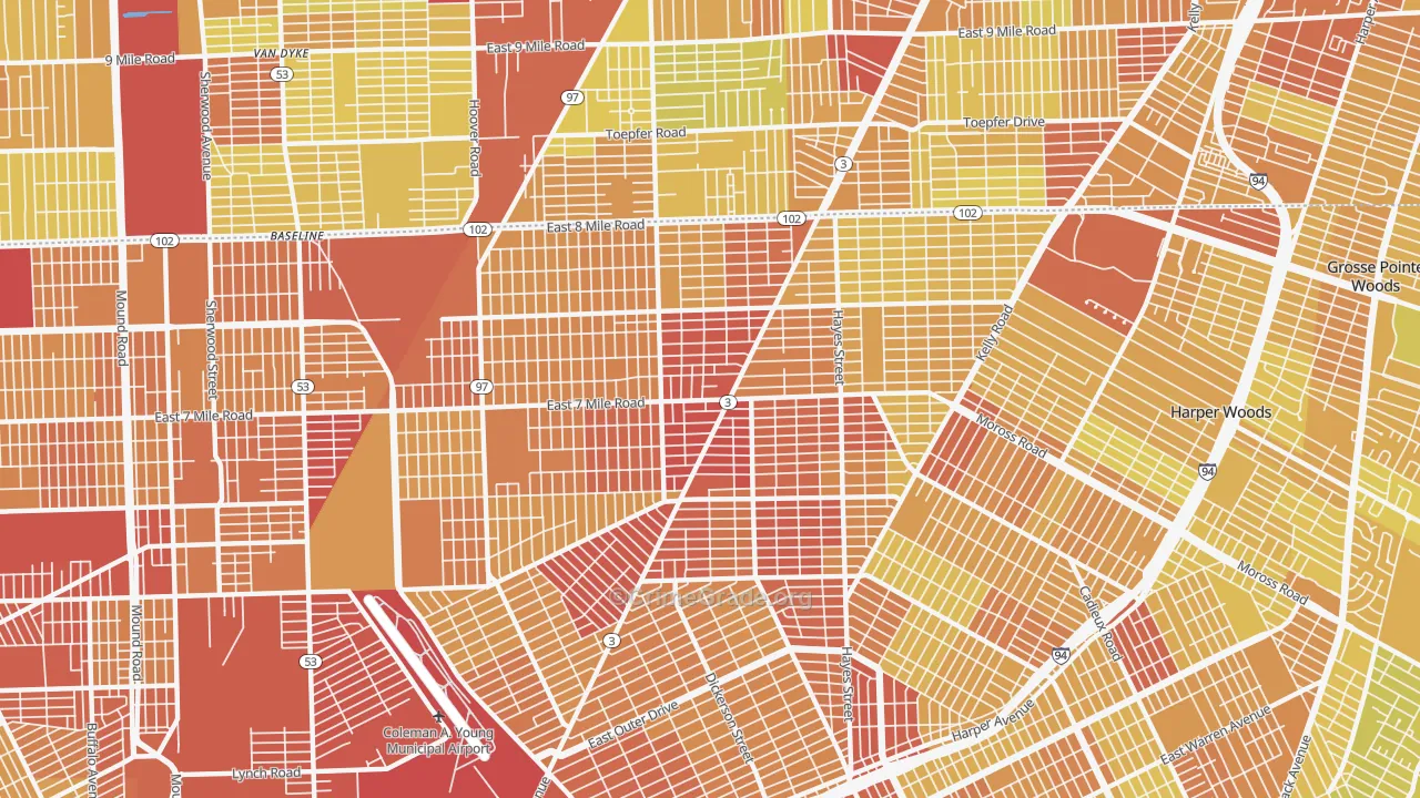 48205, MI Map of Drug-Related Crime Rates