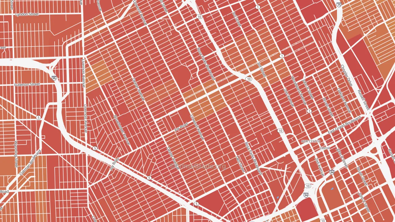 48206, MI Map of Drug-Related Crime Rates