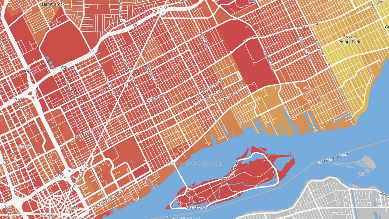 48214, MI Map of Drug-Related Crime Rates
