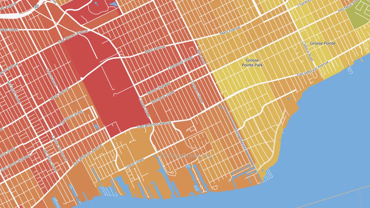48215, MI Map of Drug-Related Crime Rates