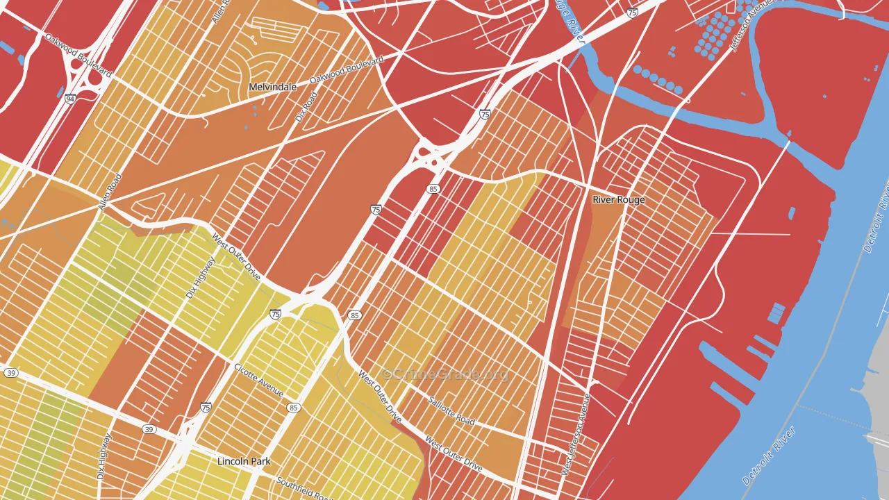 48217, MI Map of Drug-Related Crime Rates