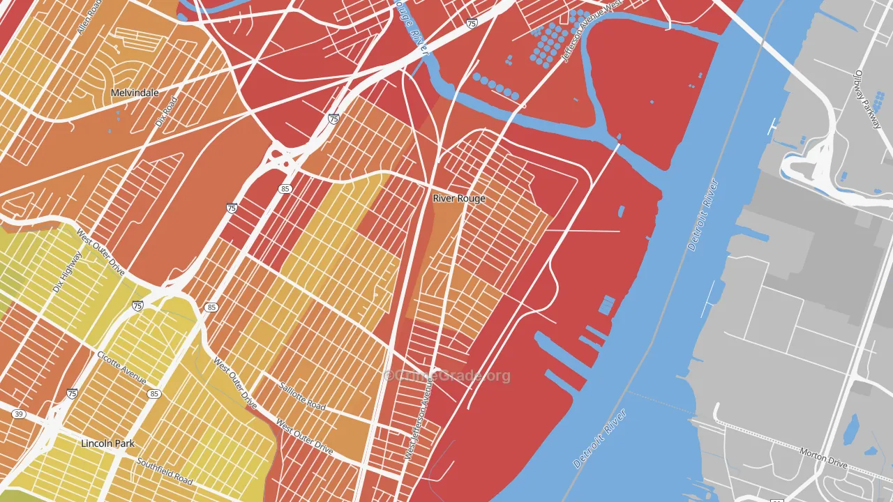 48218, MI Map of Drug-Related Crime Rates