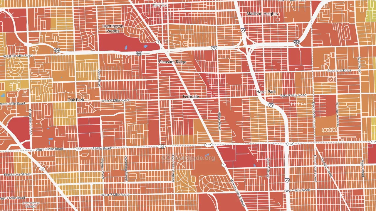 48220, MI Map of Drug-Related Crime Rates