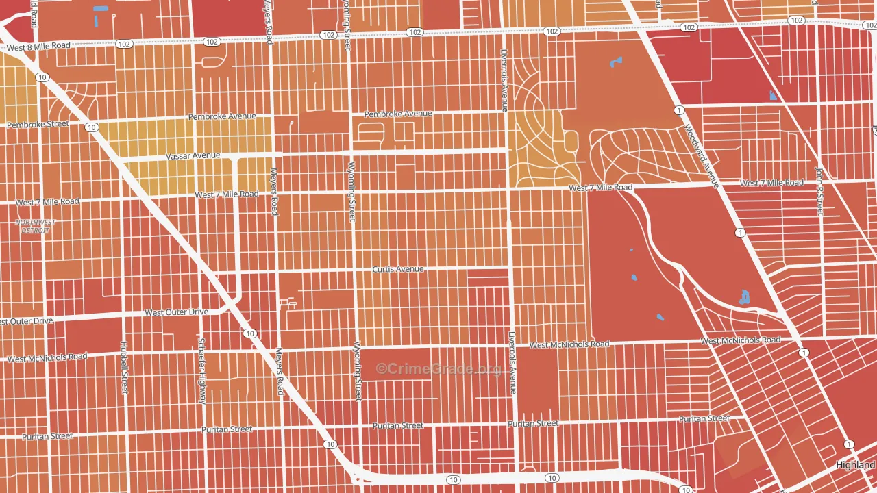 48221, MI Map of Drug-Related Crime Rates