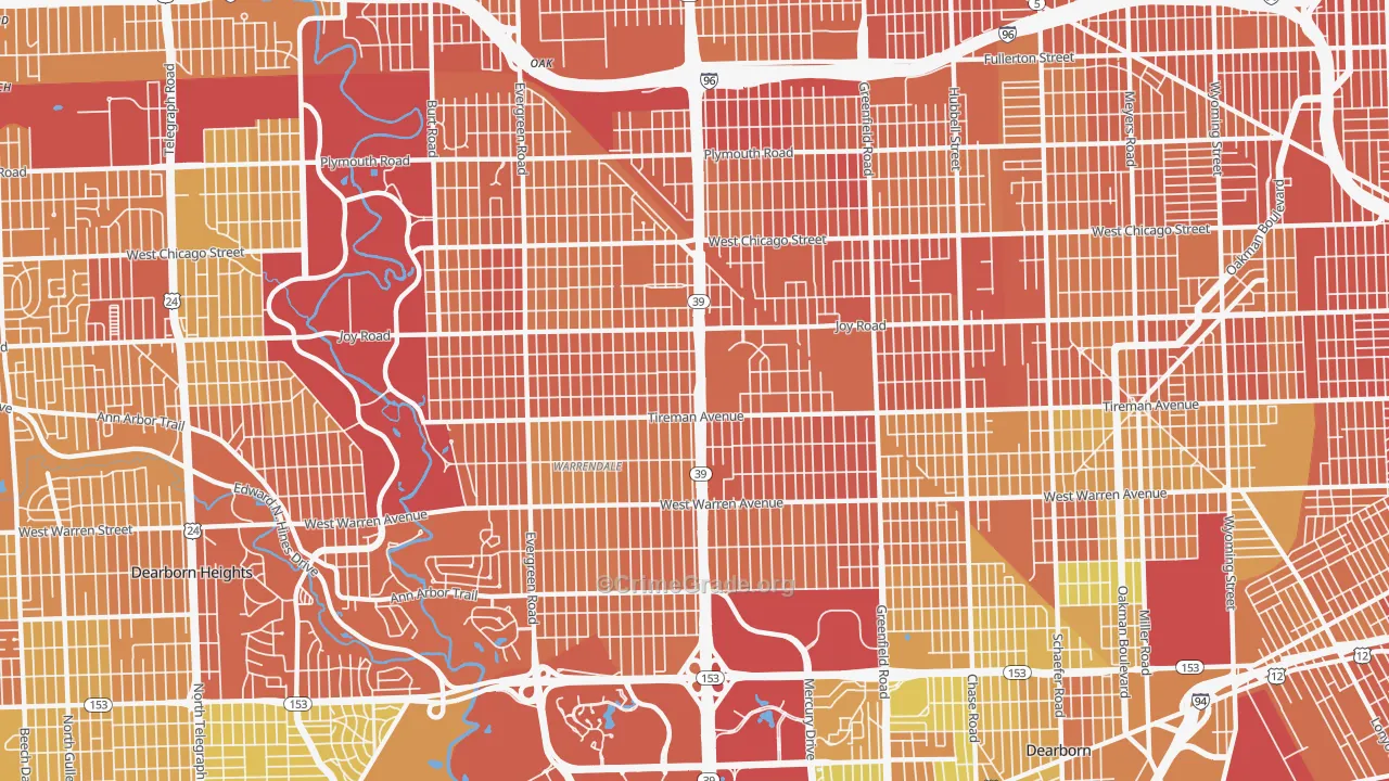 48228, MI Map of Drug-Related Crime Rates