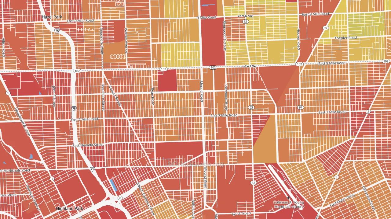 48234, MI Map of Drug-Related Crime Rates