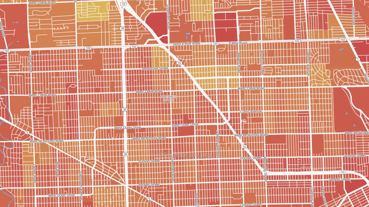 48235, MI Map of Drug-Related Crime Rates