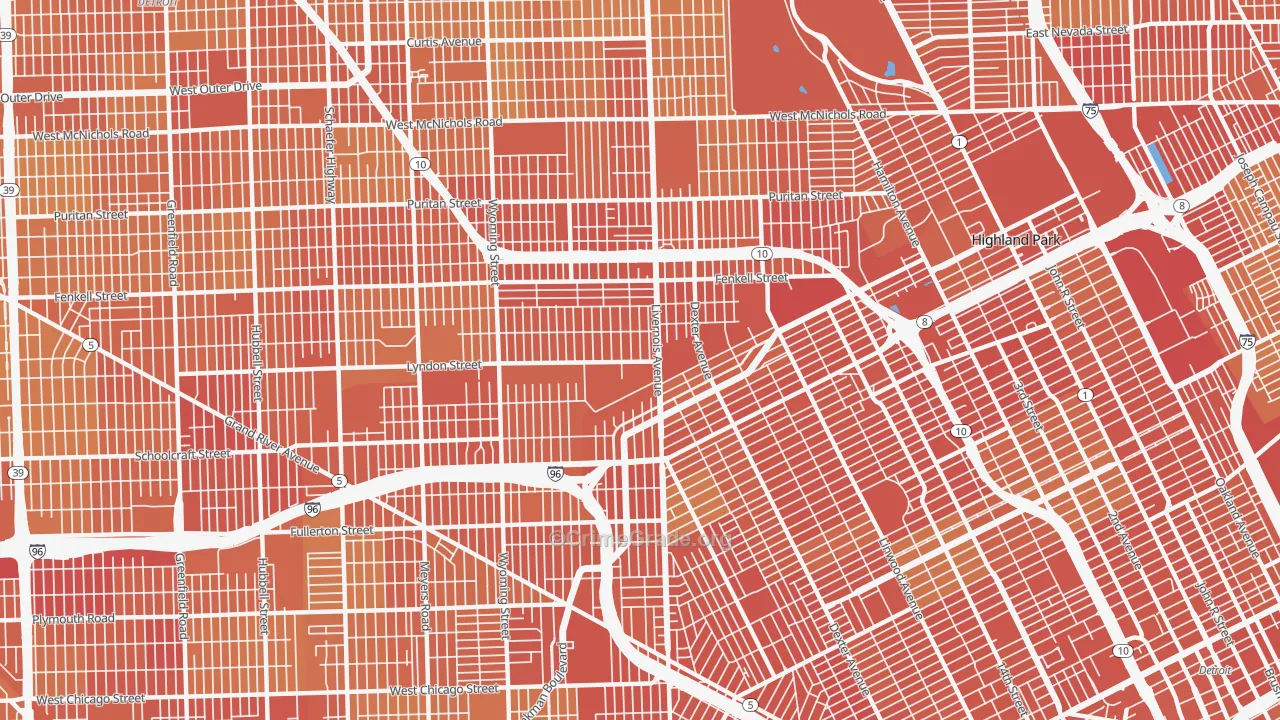 48238, MI Map of Drug-Related Crime Rates