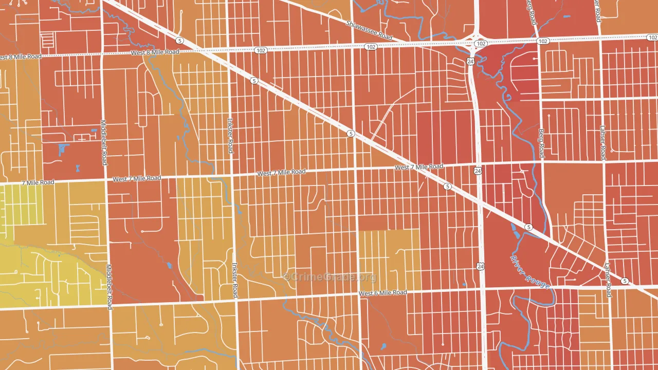 48240, MI Map of Drug-Related Crime Rates