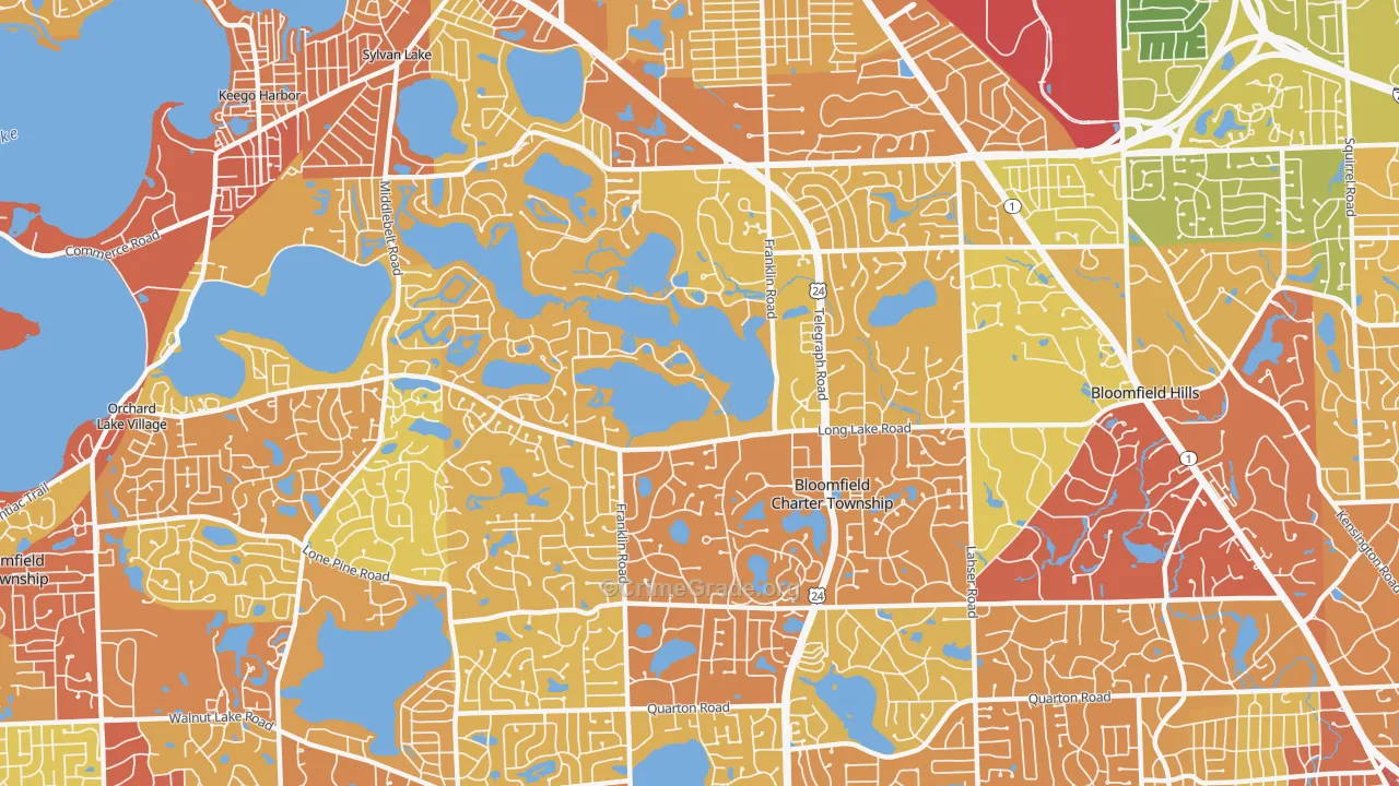 48302, MI Map of Drug-Related Crime Rates