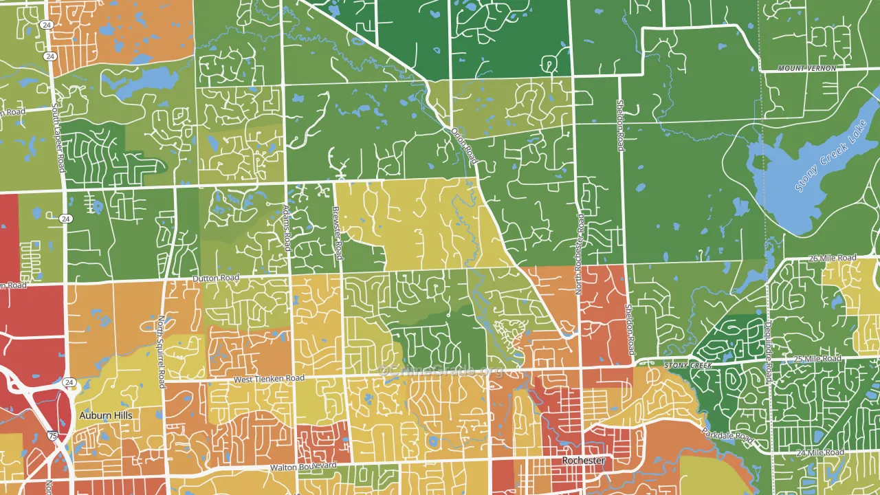 48306, MI Map of Drug-Related Crime Rates