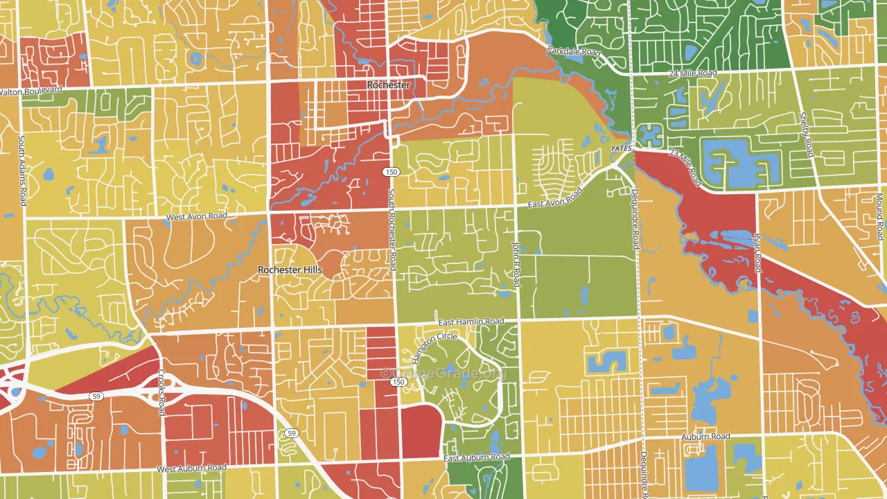 48307, MI Map of Drug-Related Crime Rates
