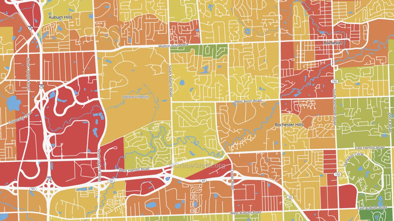 48309, MI Map of Drug-Related Crime Rates