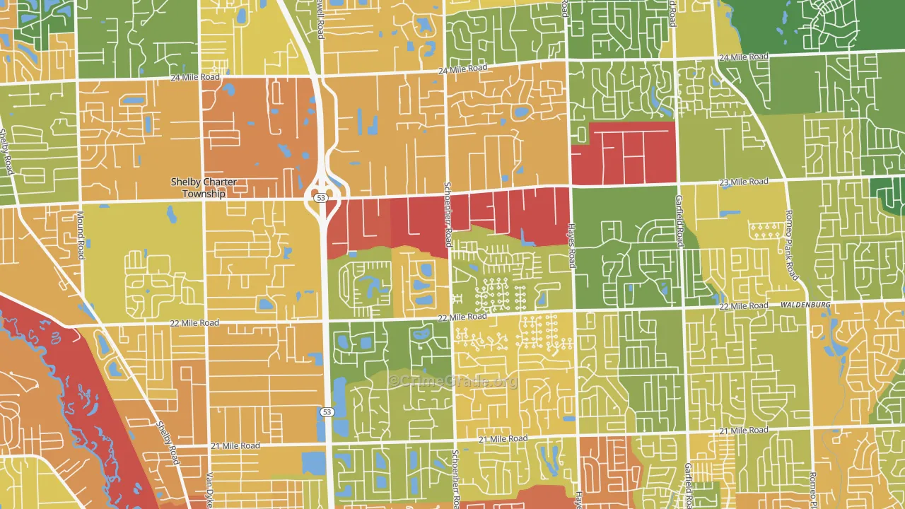 48315, MI Map of Drug-Related Crime Rates