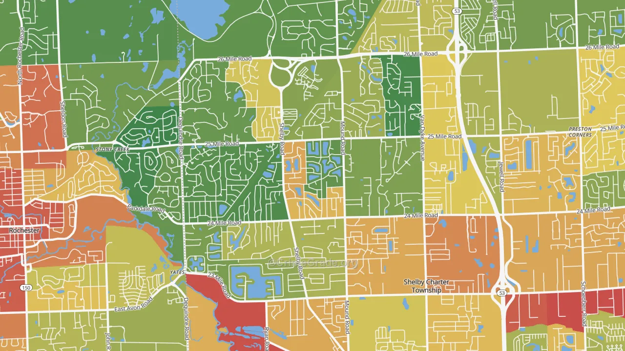 48316, MI Map of Drug-Related Crime Rates