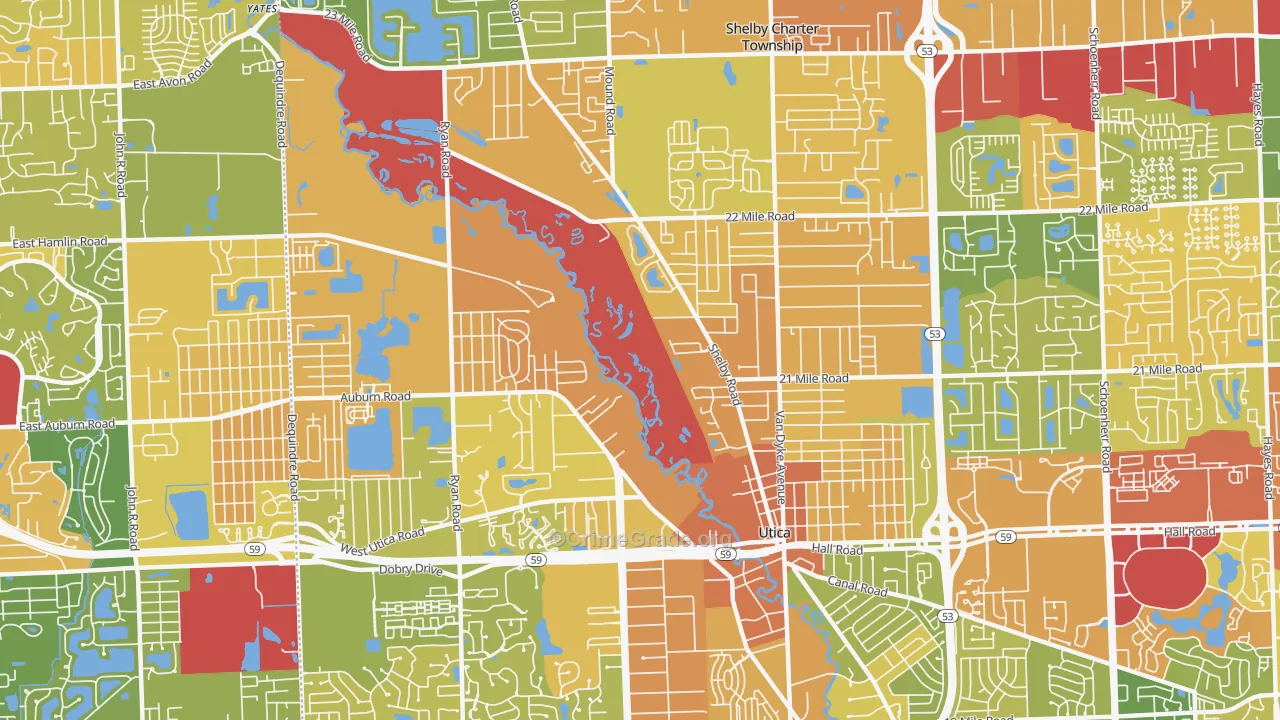 48317, MI Map of Drug-Related Crime Rates
