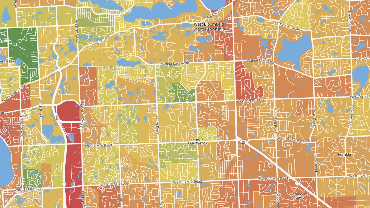 48322, MI Map of Drug-Related Crime Rates