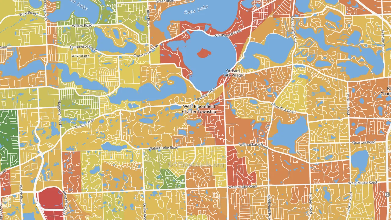 48323, MI Map of Drug-Related Crime Rates