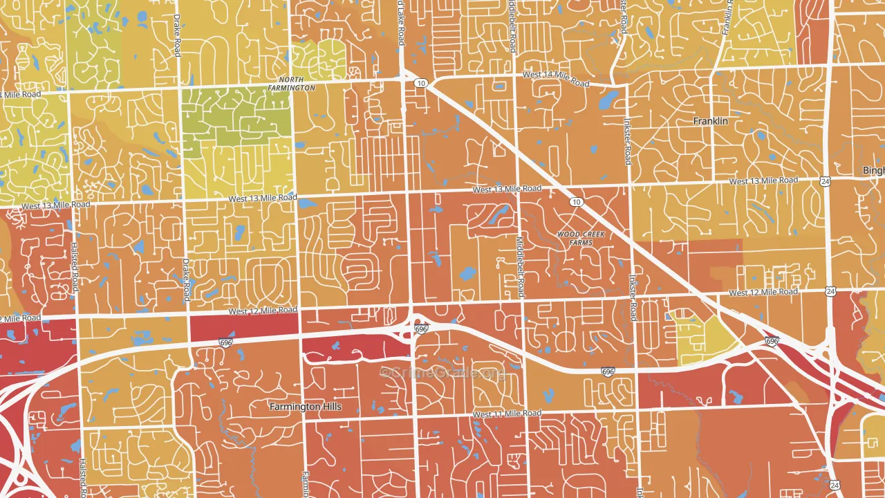 48334, MI Map of Drug-Related Crime Rates
