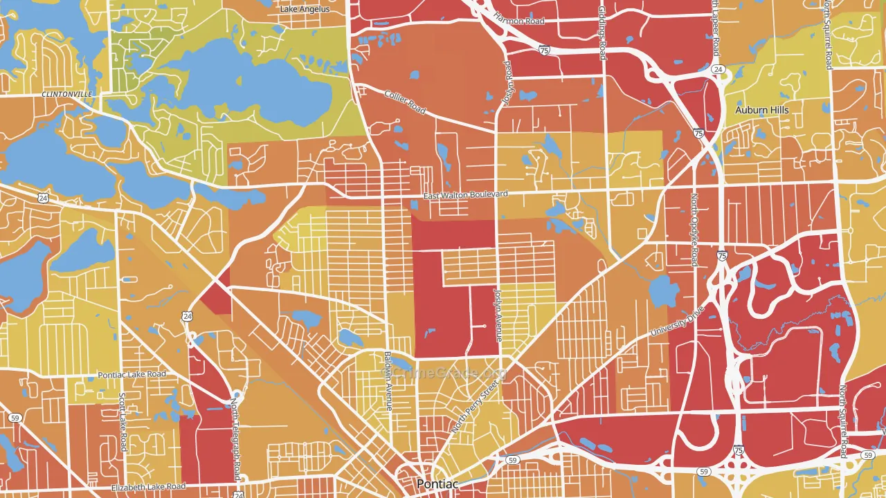 48340, MI Map of Drug-Related Crime Rates